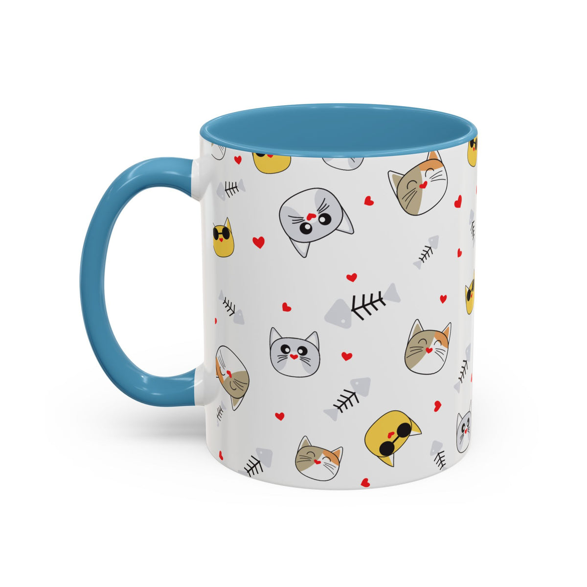 Cute Cat-Themed Accent Coffee Mug for Cat Lovers