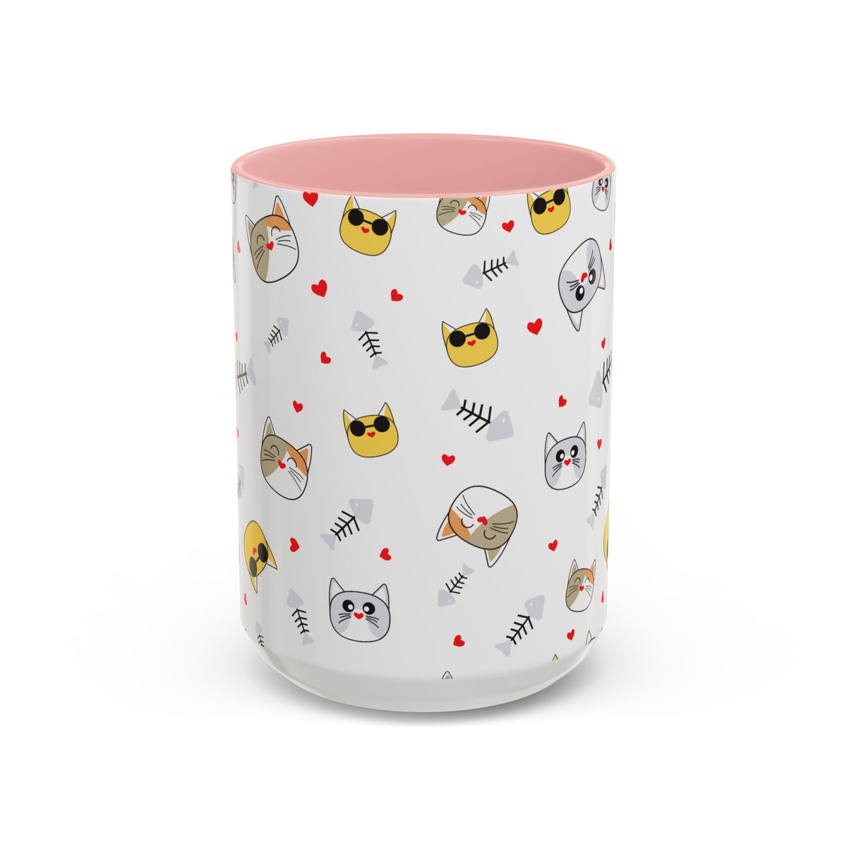 Cute Cat-Themed Accent Coffee Mug for Cat Lovers