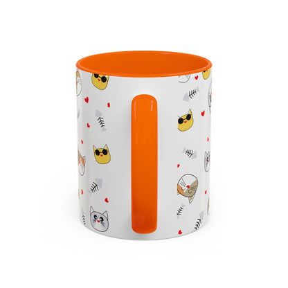 Cute Cat-Themed Accent Coffee Mug for Cat Lovers