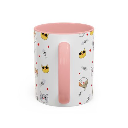 Cute Cat-Themed Accent Coffee Mug for Cat Lovers