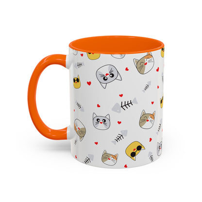 Cute Cat-Themed Accent Coffee Mug for Cat Lovers