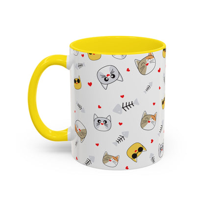 Cute Cat-Themed Accent Coffee Mug for Cat Lovers