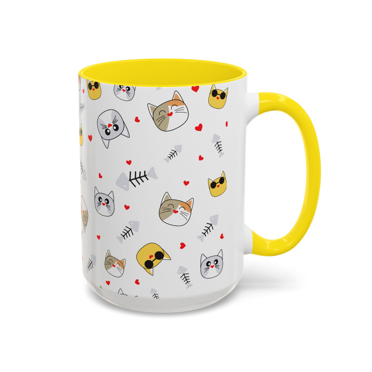 Cute Cat-Themed Accent Coffee Mug for Cat Lovers