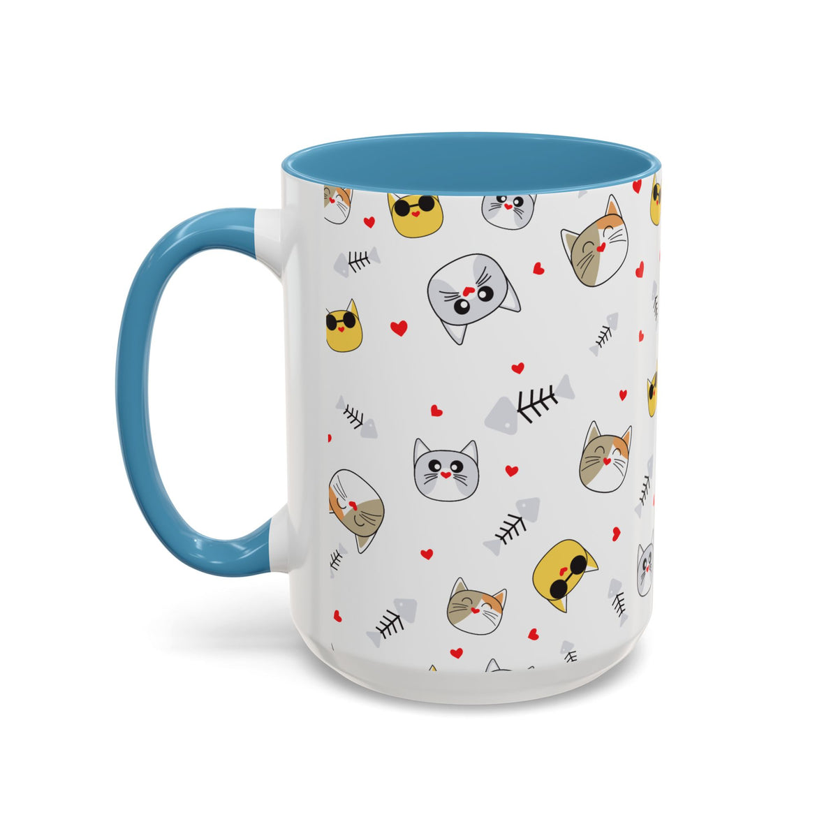 Cute Cat-Themed Accent Coffee Mug for Cat Lovers