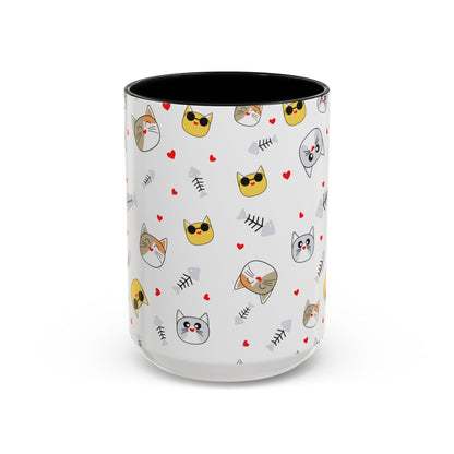 Cute Cat-Themed Accent Coffee Mug for Cat Lovers