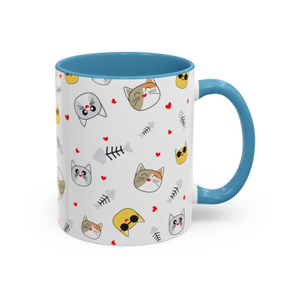 Cute Cat-Themed Accent Coffee Mug for Cat Lovers