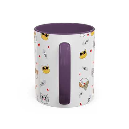 Cute Cat-Themed Accent Coffee Mug for Cat Lovers