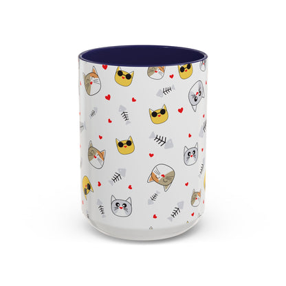 Cute Cat-Themed Accent Coffee Mug for Cat Lovers