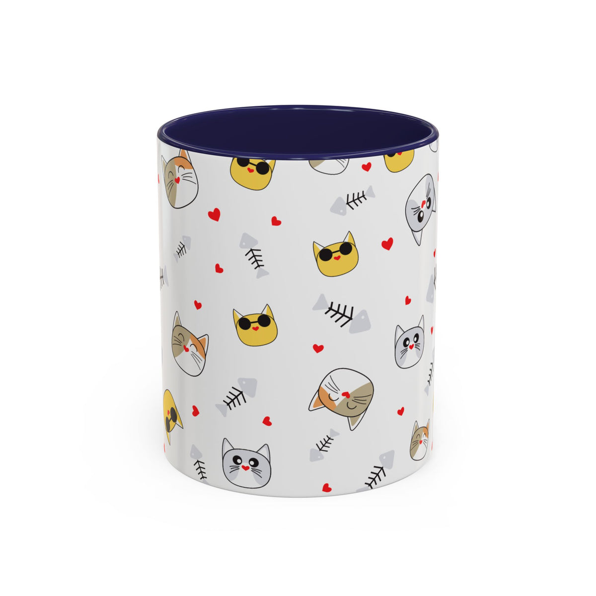 Cute Cat-Themed Accent Coffee Mug for Cat Lovers