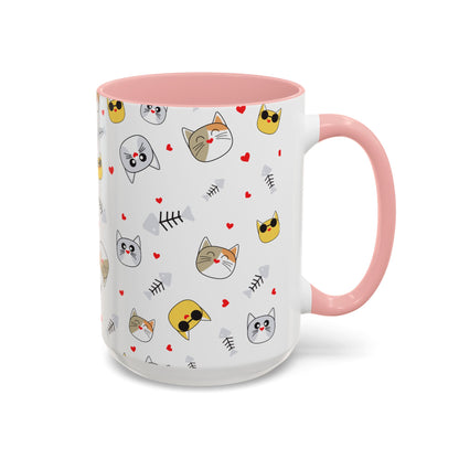 Cute Cat-Themed Accent Coffee Mug for Cat Lovers