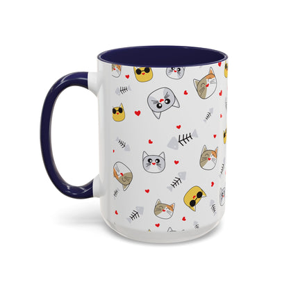 Cute Cat-Themed Accent Coffee Mug for Cat Lovers