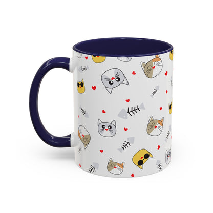 Cute Cat-Themed Accent Coffee Mug for Cat Lovers