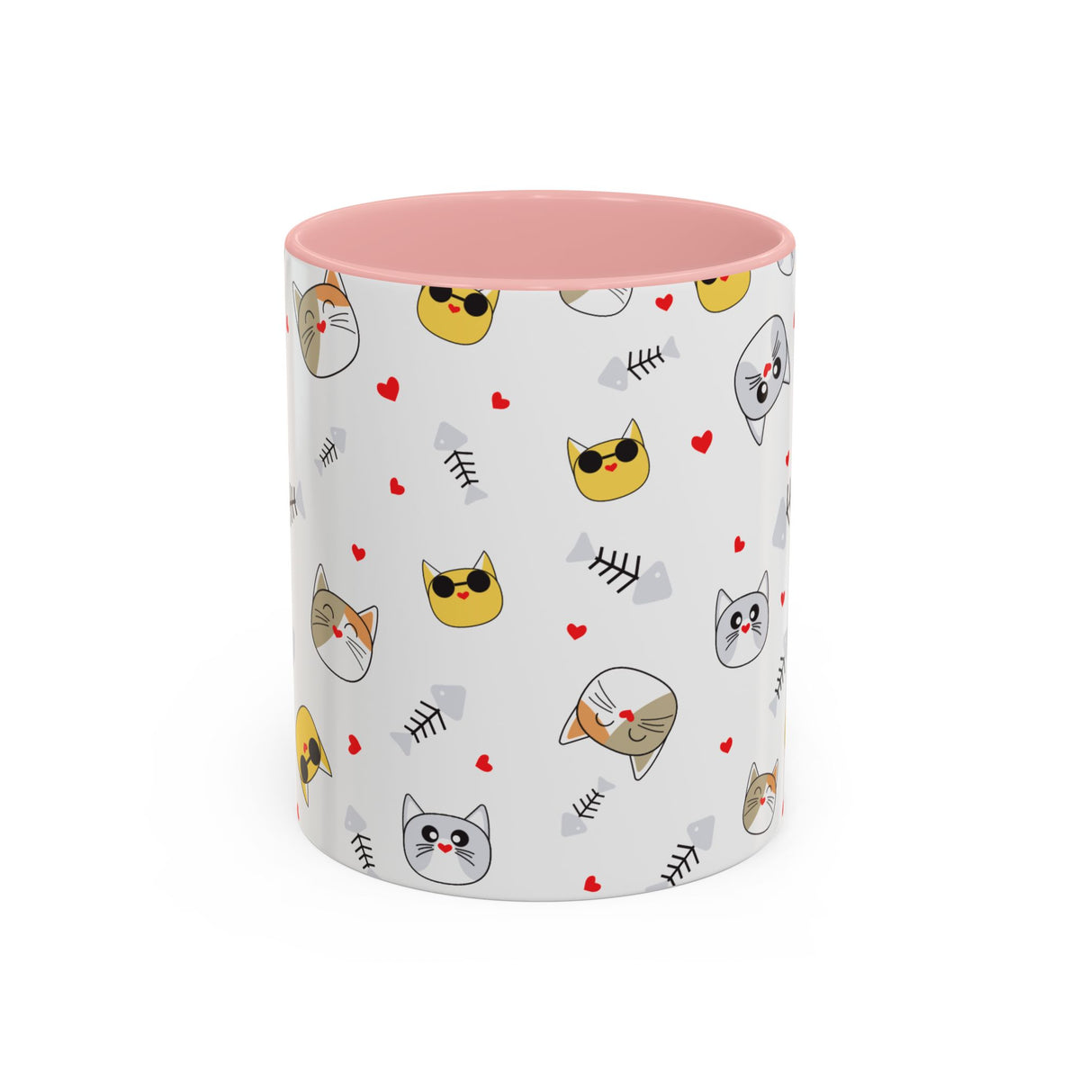 Cute Cat-Themed Accent Coffee Mug for Cat Lovers