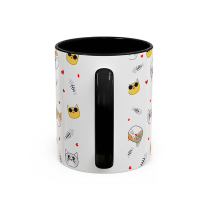 Cute Cat-Themed Accent Coffee Mug for Cat Lovers