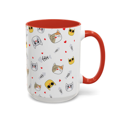 Cute Cat-Themed Accent Coffee Mug for Cat Lovers
