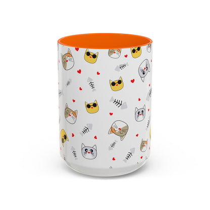 Cute Cat-Themed Accent Coffee Mug for Cat Lovers