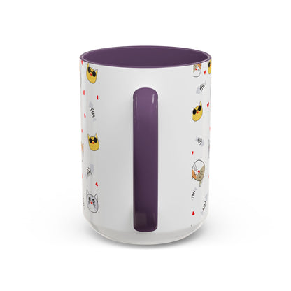 Cute Cat-Themed Accent Coffee Mug for Cat Lovers