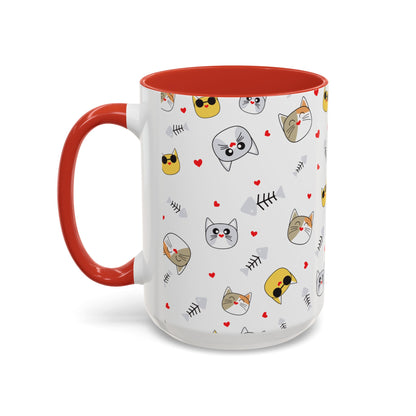 Cute Cat-Themed Accent Coffee Mug for Cat Lovers