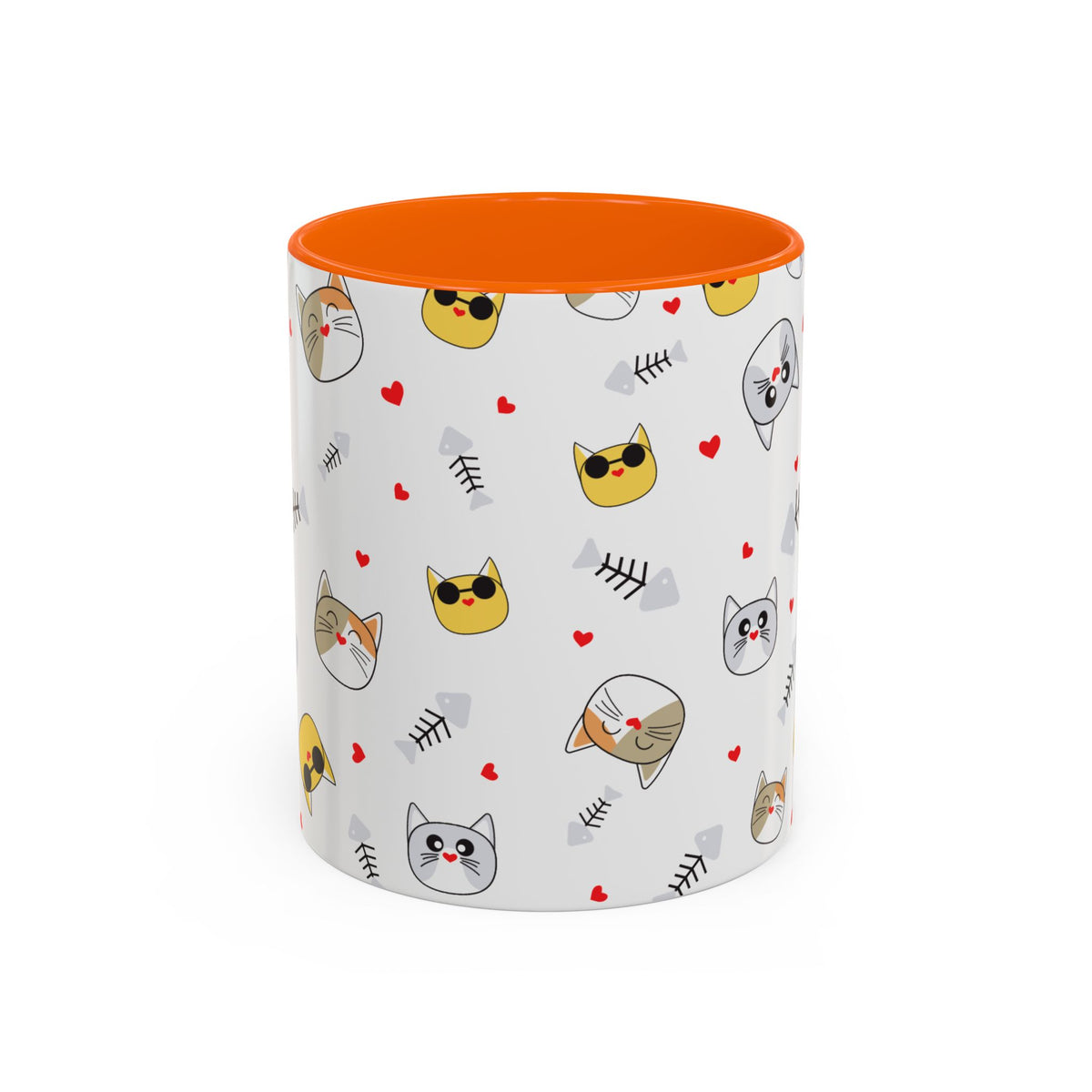 Cute Cat-Themed Accent Coffee Mug for Cat Lovers