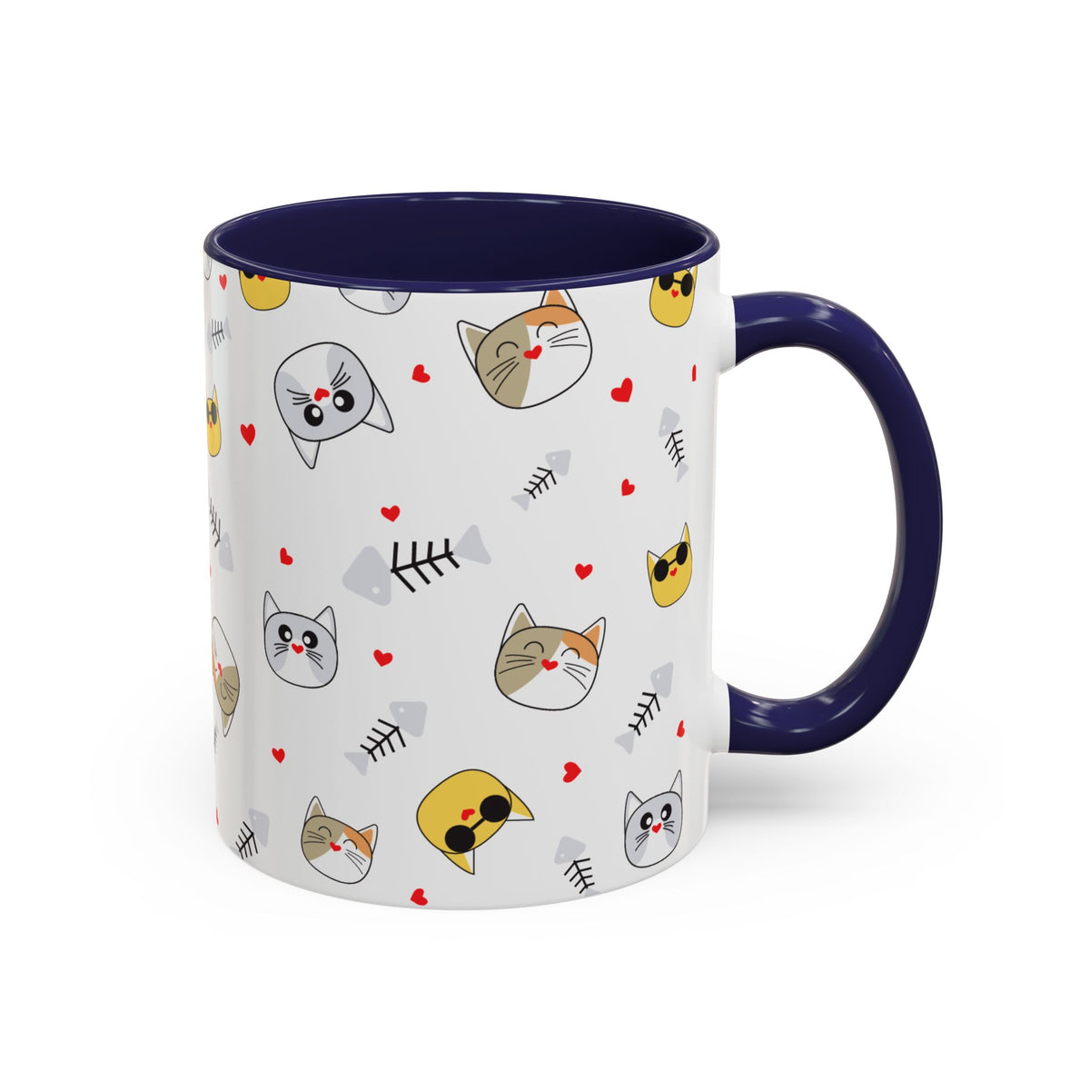 Cute Cat-Themed Accent Coffee Mug for Cat Lovers