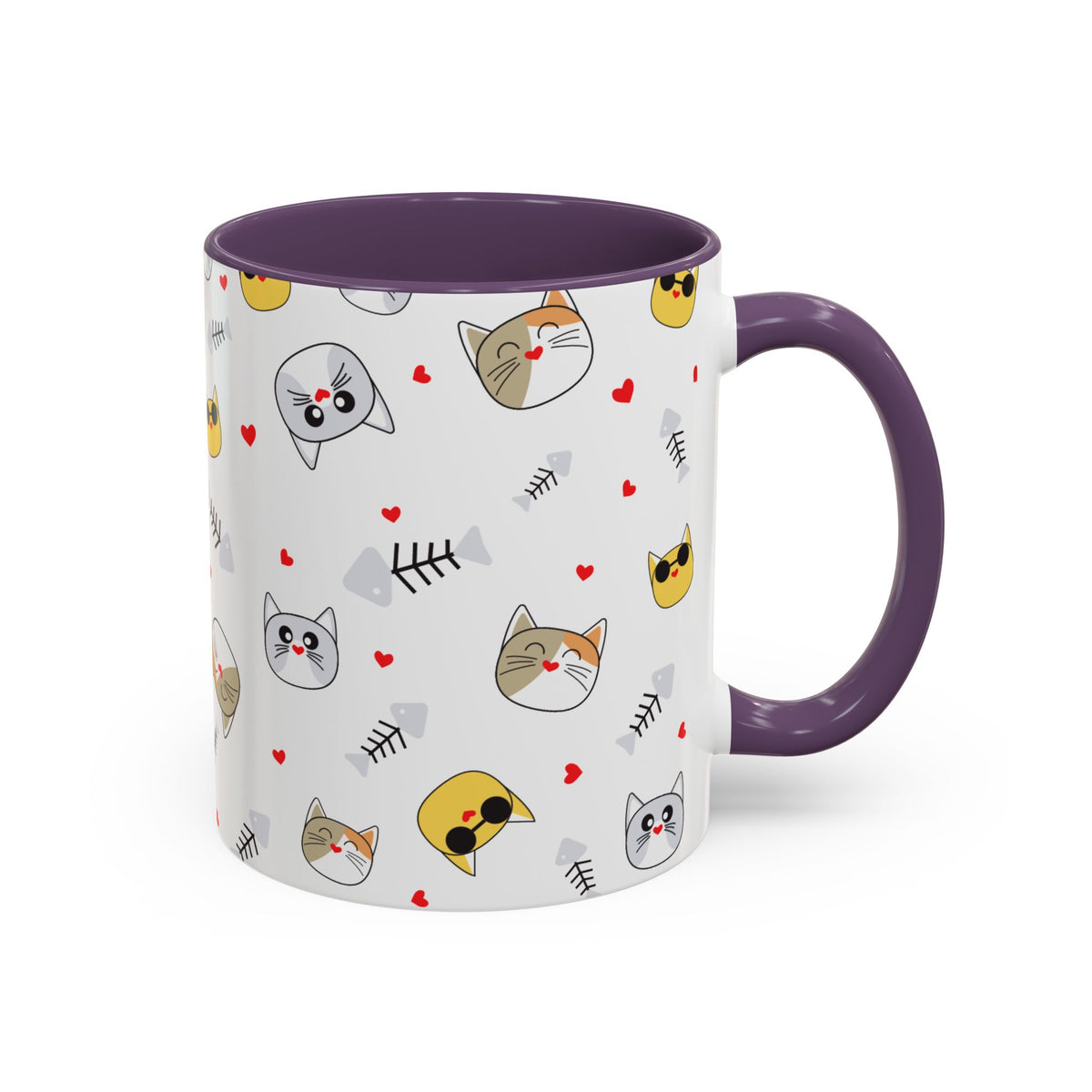 Cute Cat-Themed Accent Coffee Mug for Cat Lovers