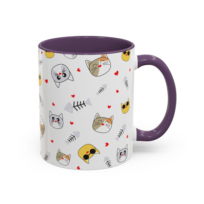 Cute Cat-Themed Accent Coffee Mug for Cat Lovers