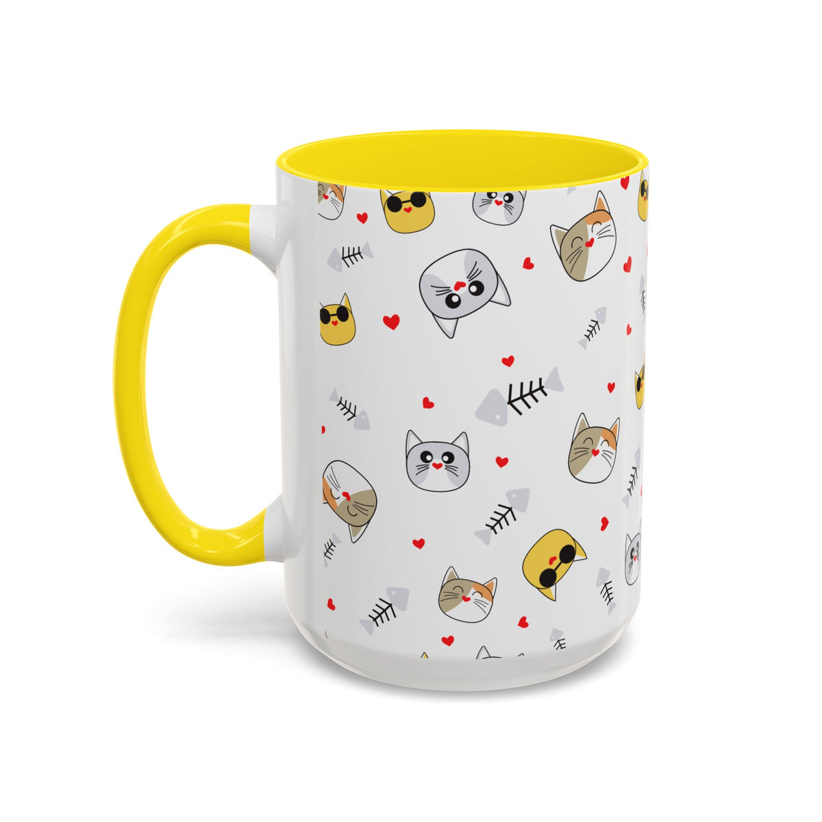 Cute Cat-Themed Accent Coffee Mug for Cat Lovers