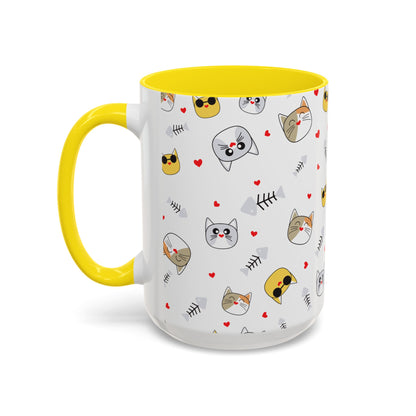 Cute Cat-Themed Accent Coffee Mug for Cat Lovers