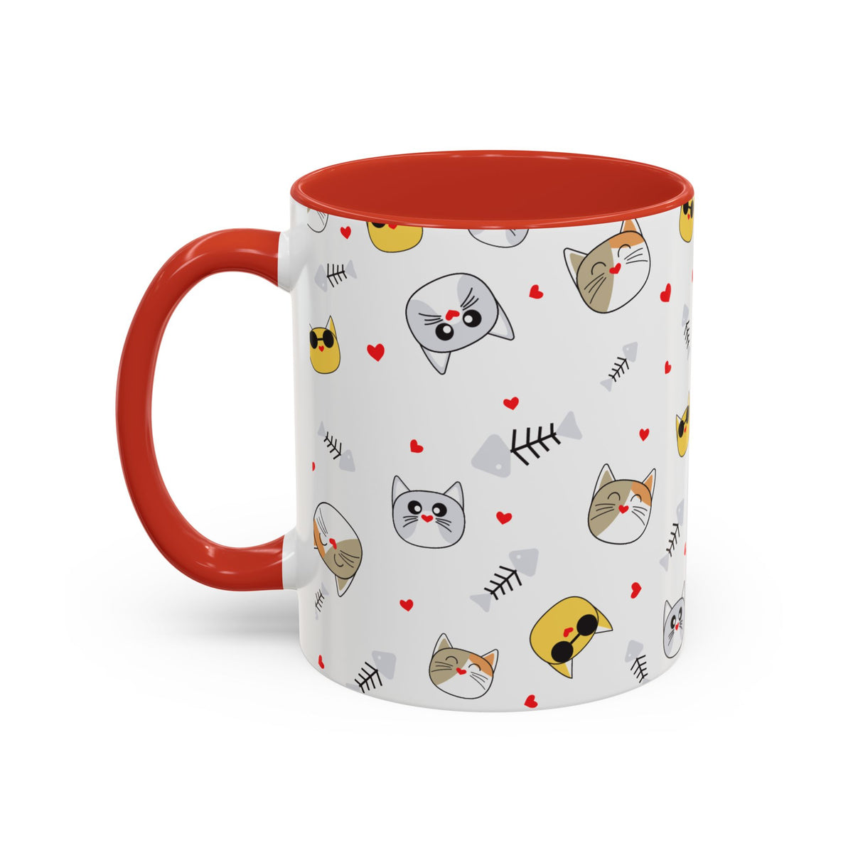 Cute Cat-Themed Accent Coffee Mug for Cat Lovers
