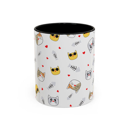 Cute Cat-Themed Accent Coffee Mug for Cat Lovers