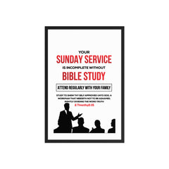 Sunday Service Bible Study Acrylic Crystal Frame Wall Picture